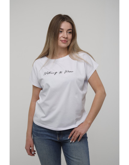 Футболка MONO біла Nothing to Wear