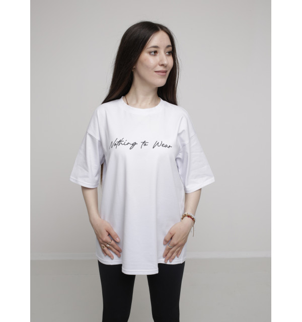 Футболка WIDE біла Nothing to Wear Футболка WIDE біла Nothing to Wear