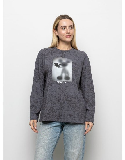 Футболка Long Sleeve Suprem графіт I...