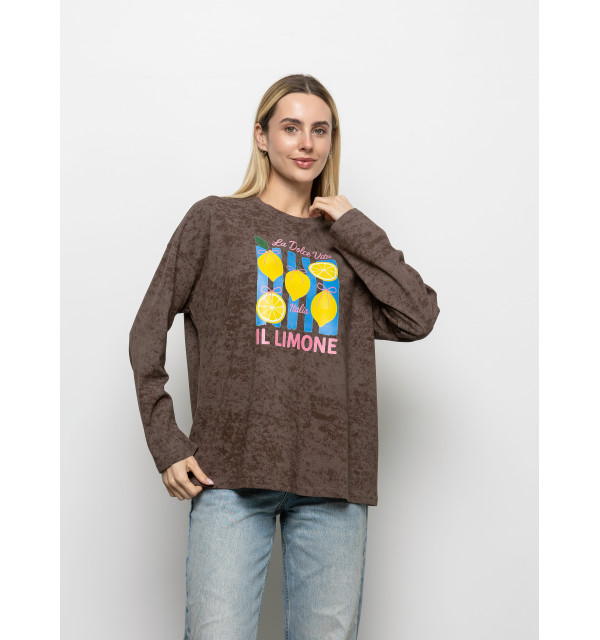 Футболка Long Sleeve Suprem шоколад La Dolce Vita