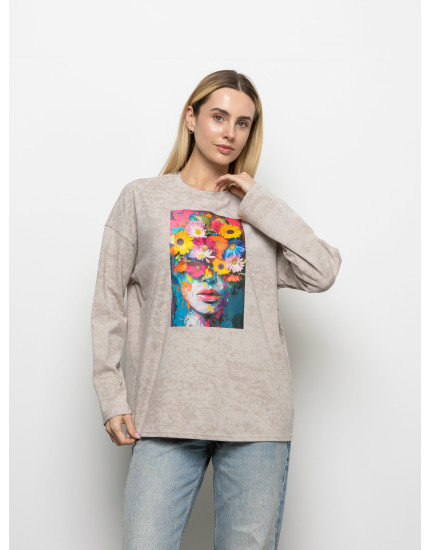 Футболка Long Sleeve Suprem мокко г�...